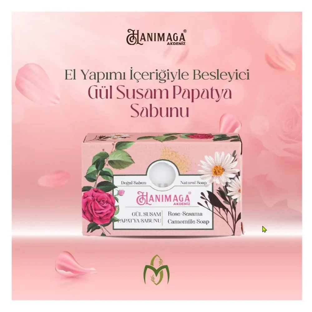 Hanımağa Akdeniz Doğal Gül Susam Papatya Sabunu 100 Gr