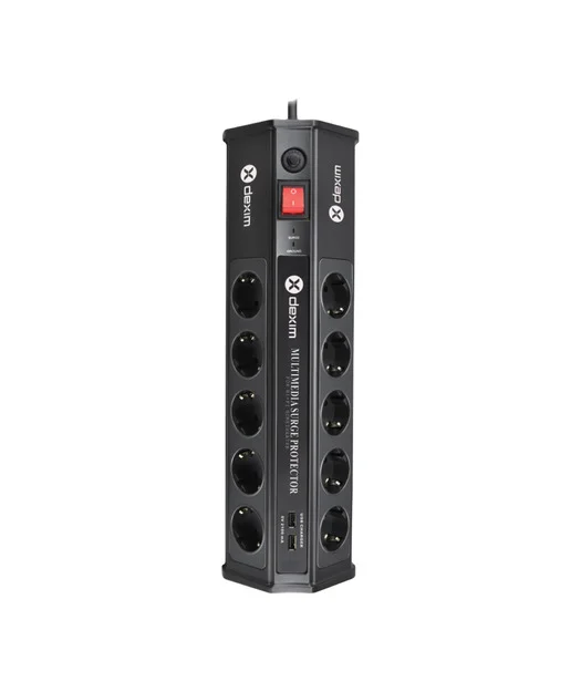 Dexim SP10BG 10 Port Akım Koruyucu - 2 USB