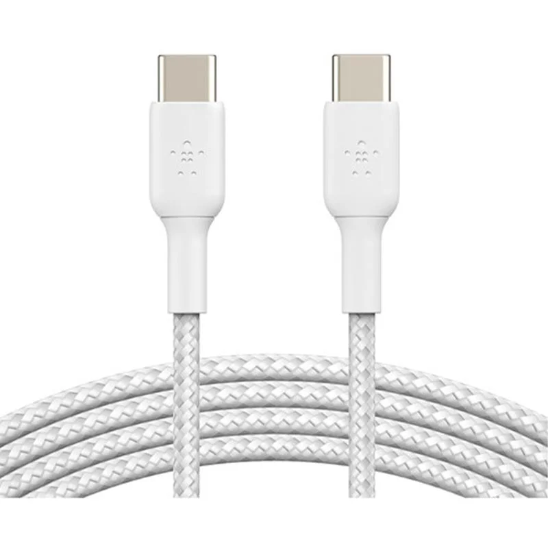 Belkin CAB004 60W Örgülü  USB-C'den USB-C'ye 1m Kablo -Beyaz