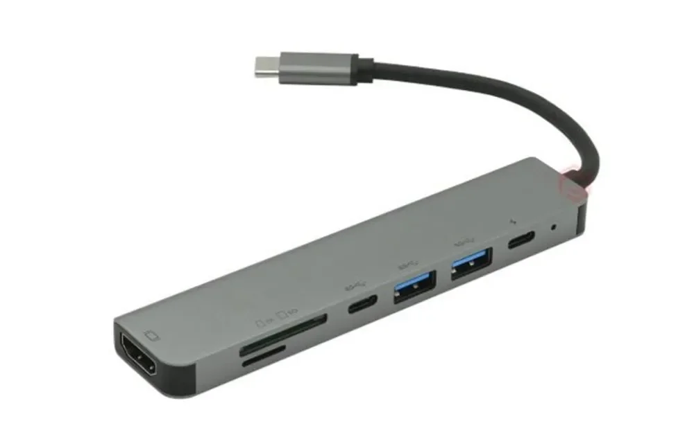 Frisby FA-7662TC USB Type-C™ - HDMI + SD-TF + USB 3.0 Adaptör + PD Şarj