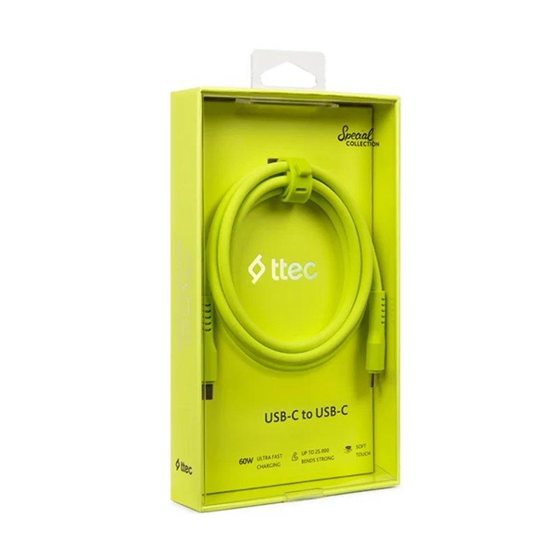 Ttec USB-C - USB-C 120cm 60W PD/QC Hızlı Şarj/Data Kablosu