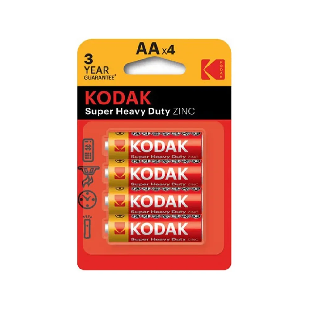 Kodak Blisterli Çinko Karbon Kalem Pil  4'Lü Paket