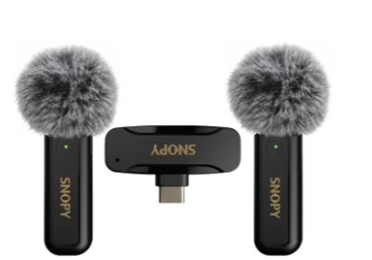 Snopy SN-MW80 Siyah 2 Mikrofonlu Kablosuz Type-c Yaka Mikrofonu