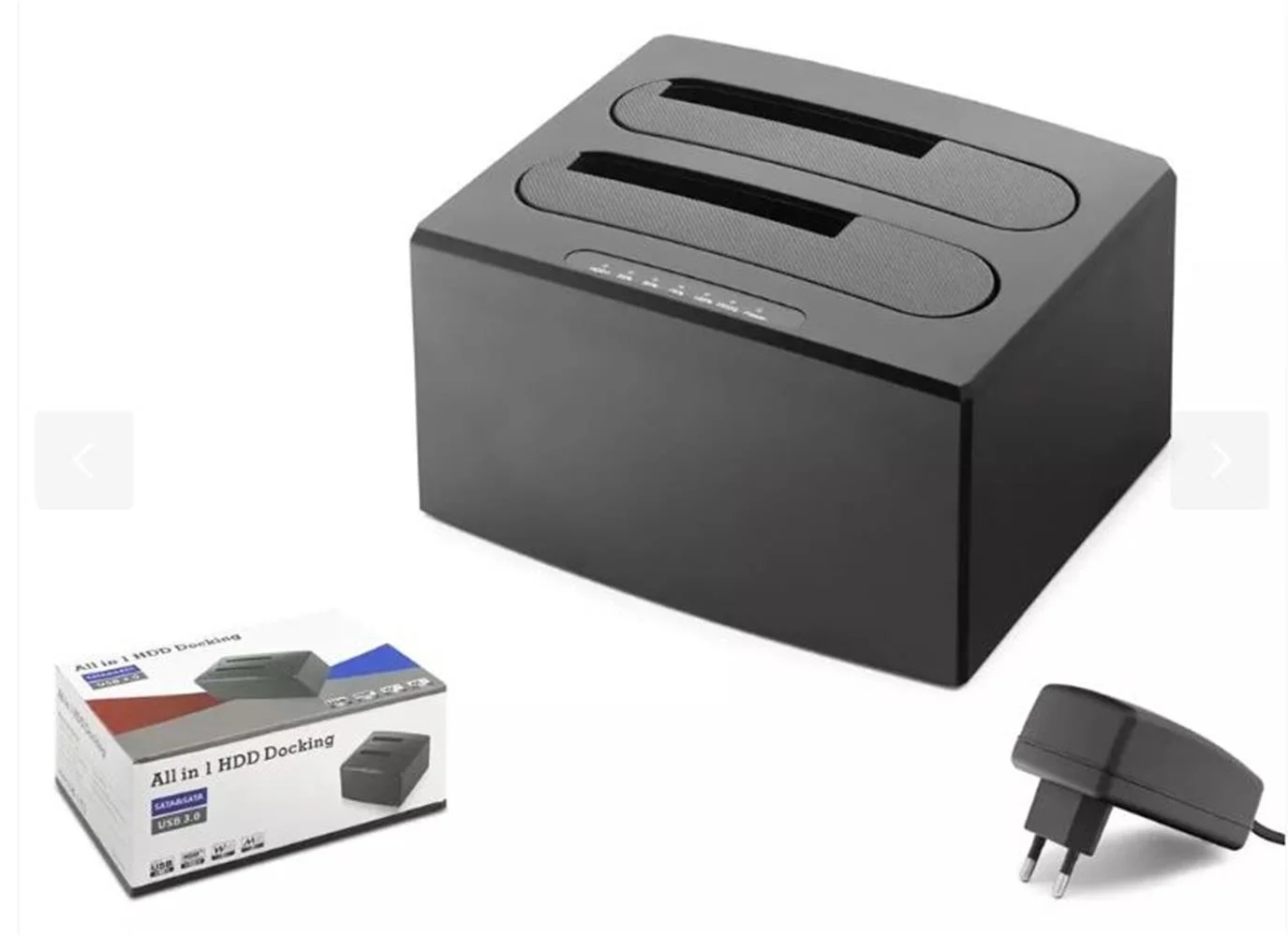 Hadron Hdx1791 All in One HDD Docking USB 3.0 SATA 2.5 &amp; 3.5 HDD SSD Destekli 12V Adaptör Siya