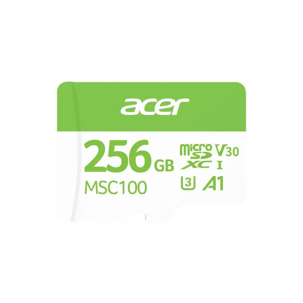 Acer MSC100 256GB microSD U3 V30 A1 Aksiyon Kamera & Güvenlik Kamerası Uyumlu