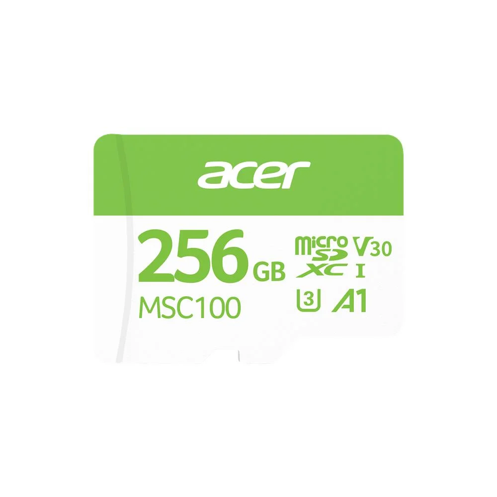 Acer MSC100 256GB microSD U3 V30 A1 Aksiyon Kamera & Güvenlik Kamerası Uyumlu