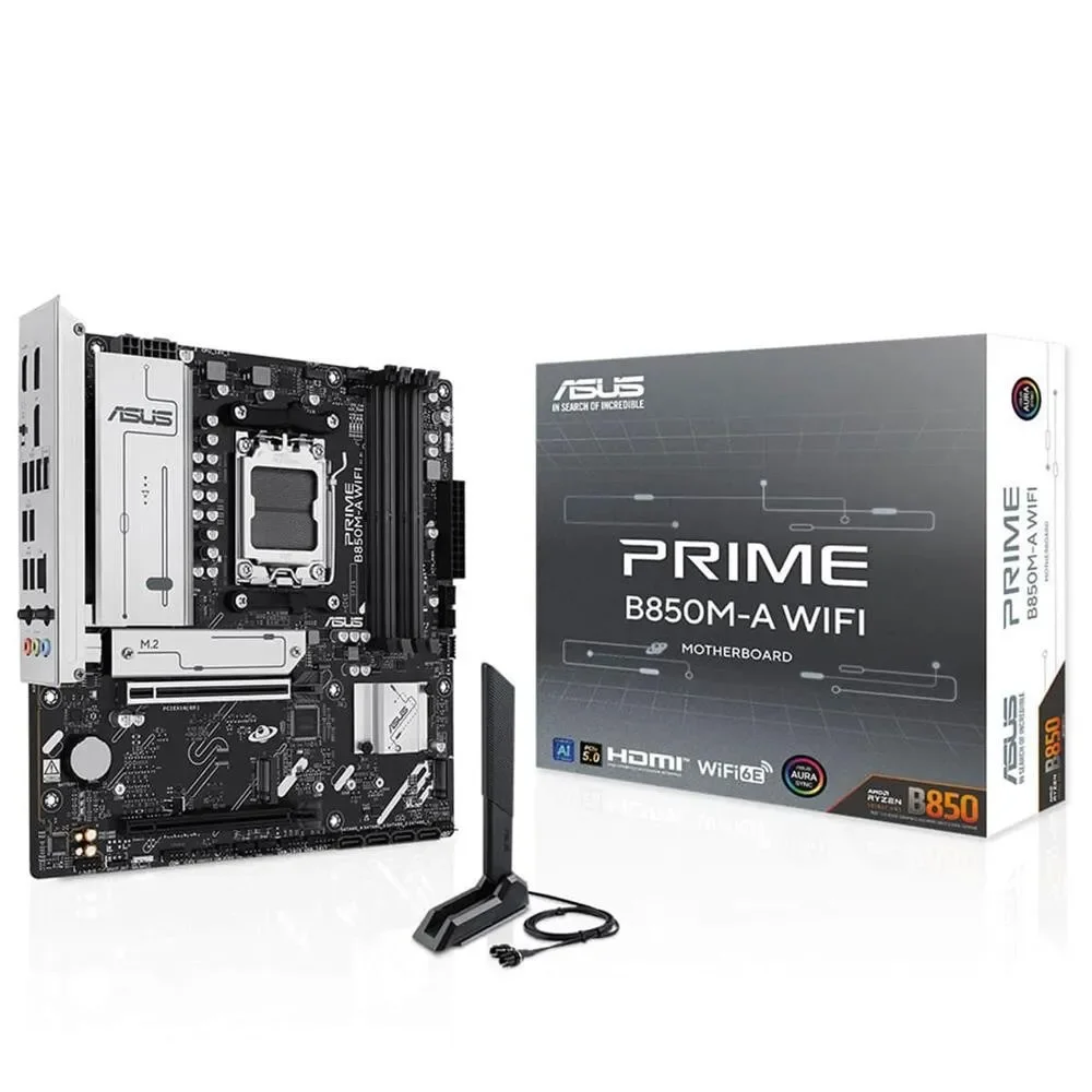 Asus Prime B850M-A WIFI 8000MHz (OC) DDR5 Soket AM5 M.2 HDMI DP mATX Anakart