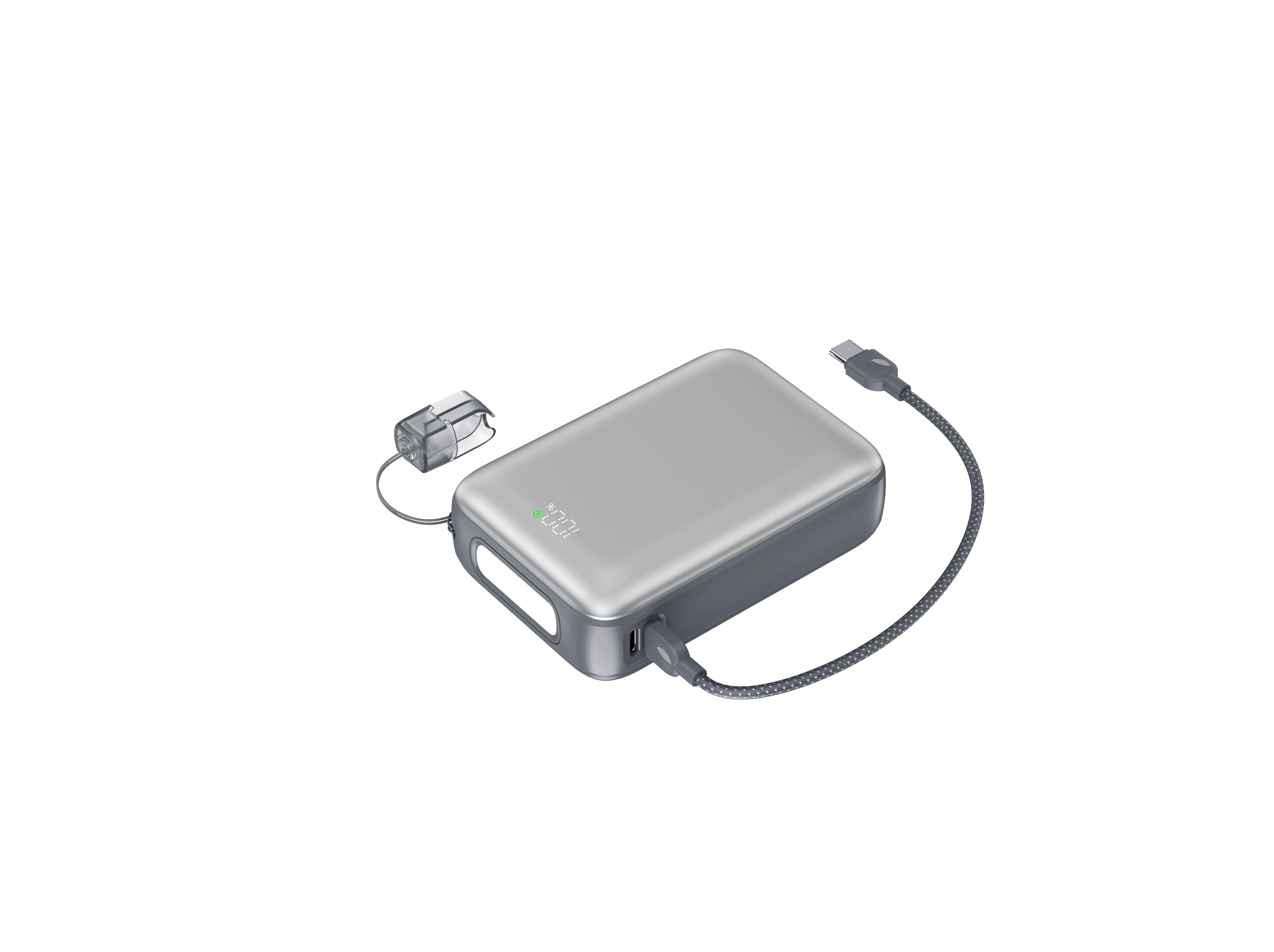 SHAZA Nexa Serisi 20.000 Mah Kendinden Kablolu Powerbank - Gri