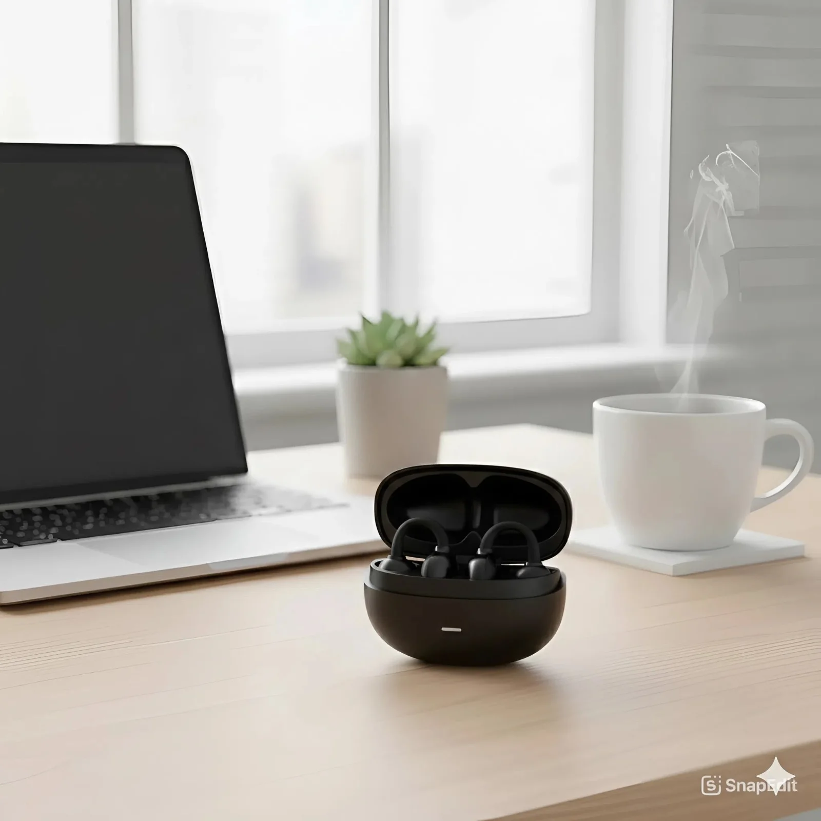 Shaza Kulak Dışı Klips Bluetooth Kulaklık Siyah