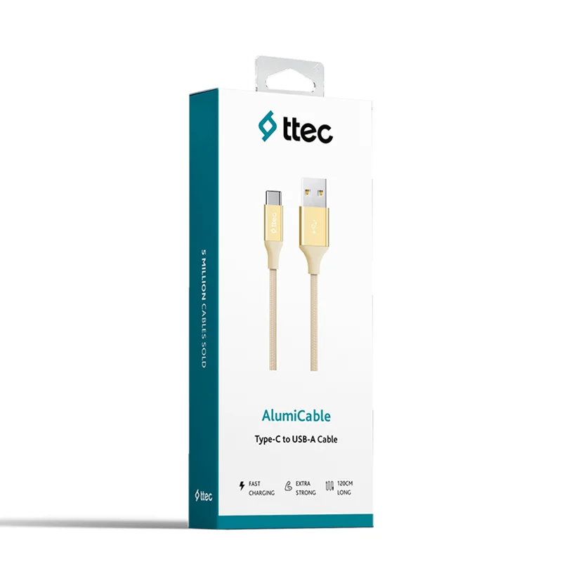 Ttec 2Dk18A Alumicable Typec Şarj Kablosu,Altın