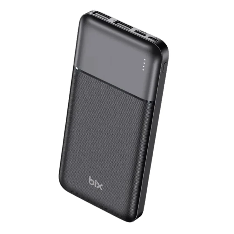 BXPB12 10000mAh Çift USB Çıkışlı ve LED Bildirimli Portatif Powerbank Siyah