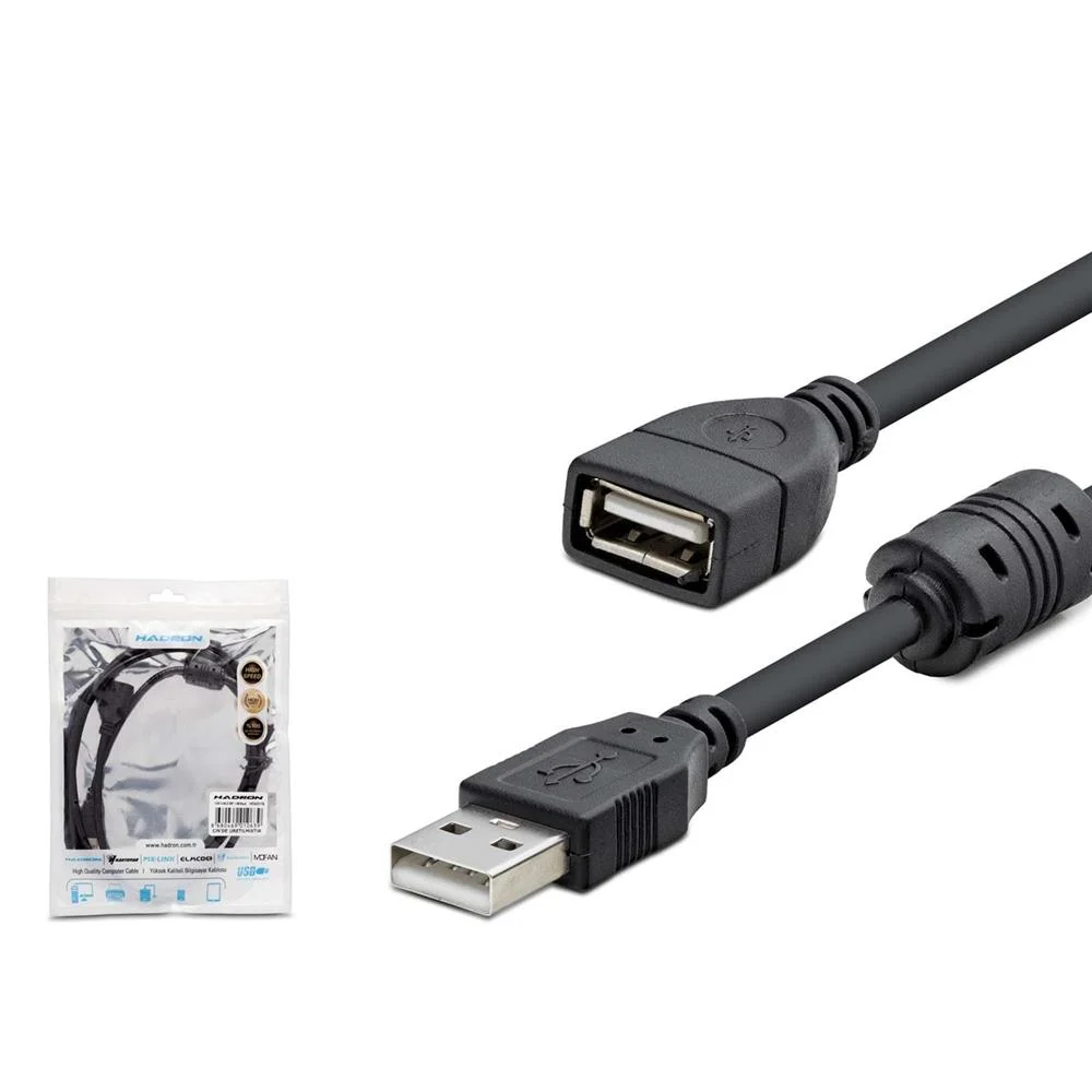 HADRON HDX7533 USB Uzatma Kablosu 1.5mt - Siyah