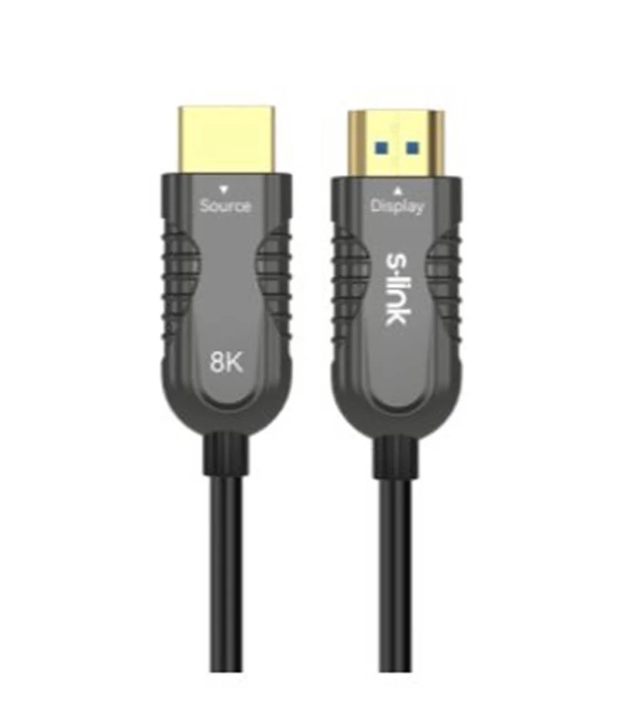 S-link SL-HM8K050 HDMI TO HDMI 50m v2.1 8K60 HZ 4K 120HZ Fiber Kablo