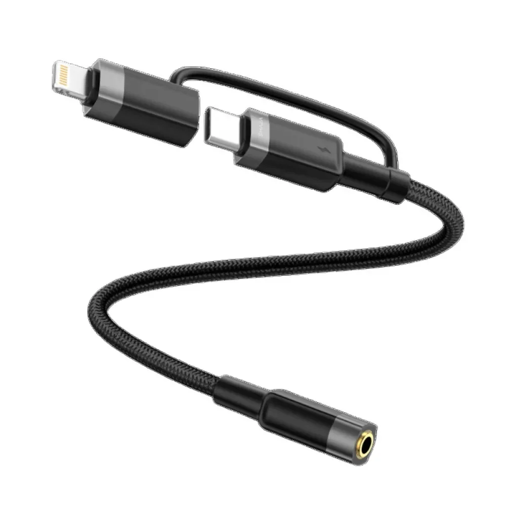 SHAZA 2in1 Lightning ve Type-C Uyumlu 3.5mm AUX Ses Kablosu