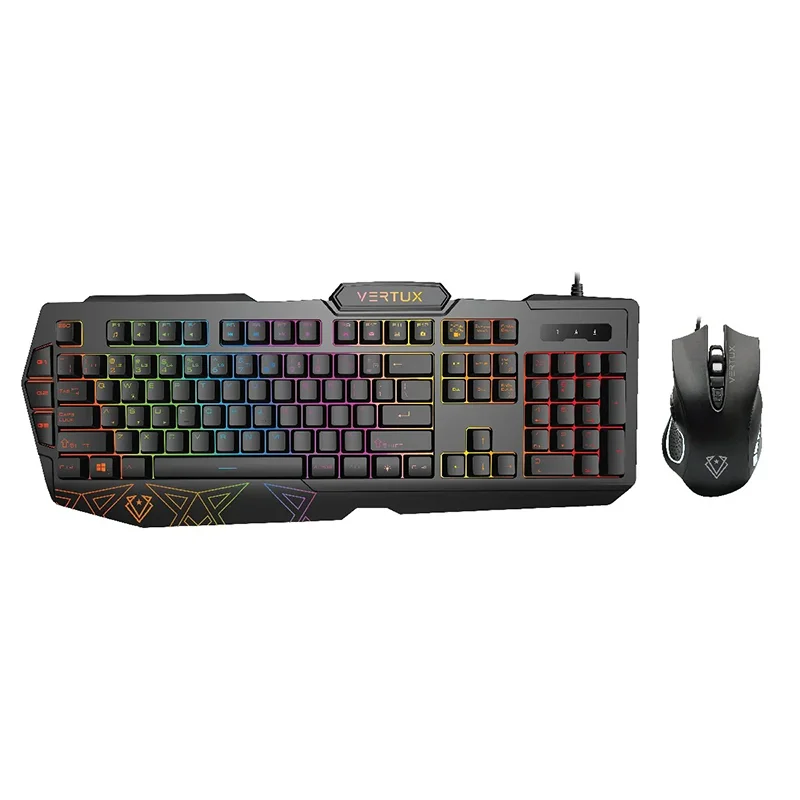 Vertux Vendetta Ergonomik Programlanabilir Makro Tuşlar Kablolu Oyuncu Gaming Klavye Mouse Set